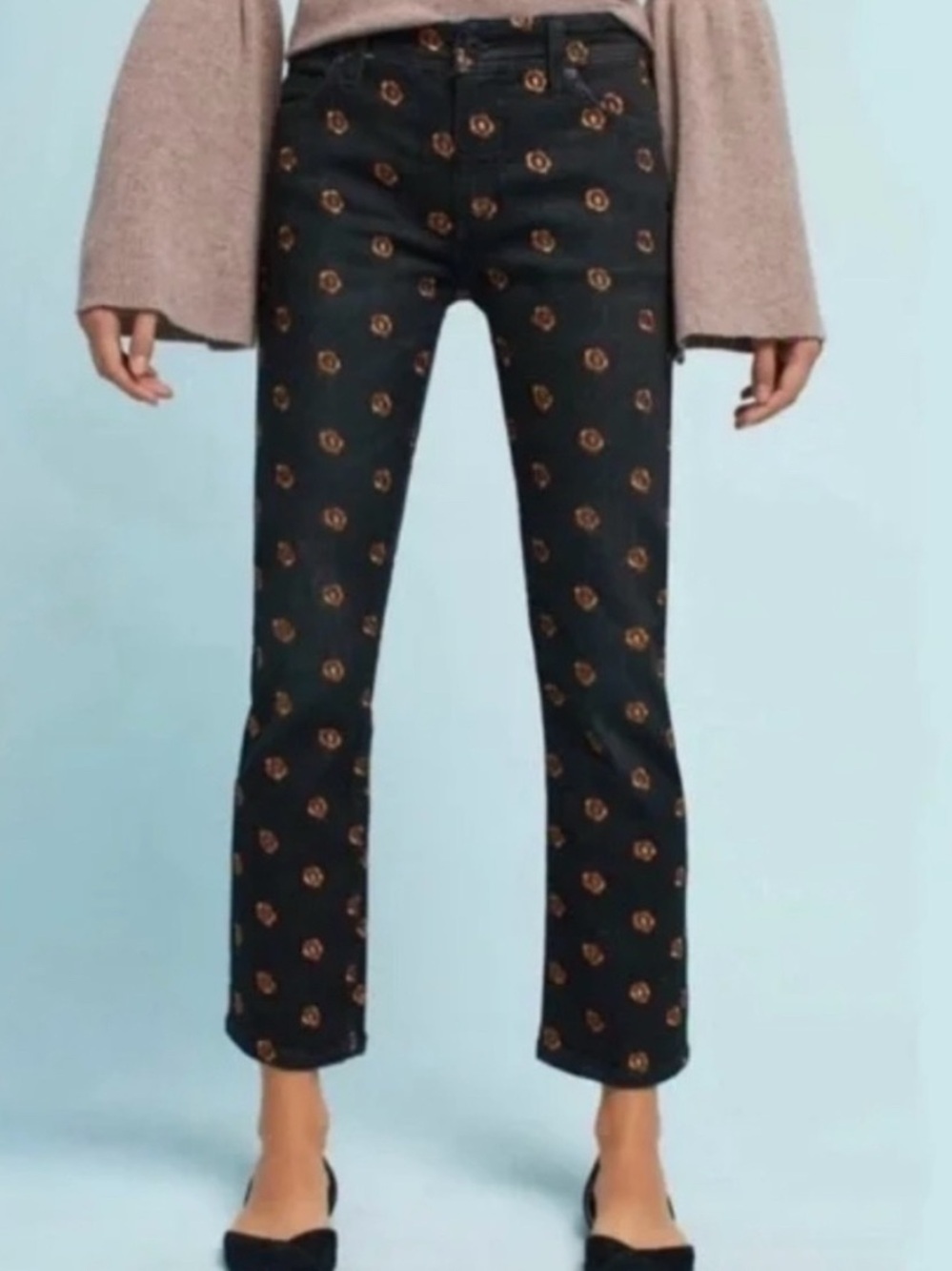 Pilcro and the Letterpress Whimsigoth Slim Straight Embellished Jeans Y2K
